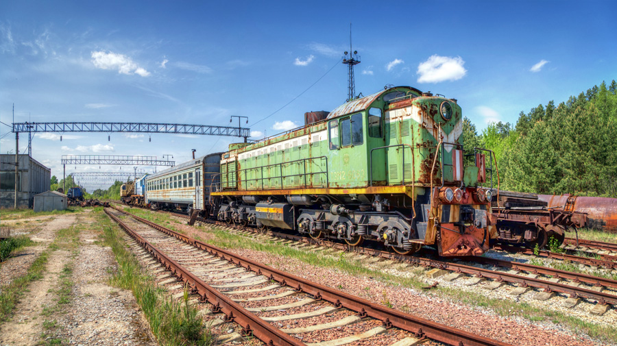 Yaniv - Chornobyl's railroad graveyard.