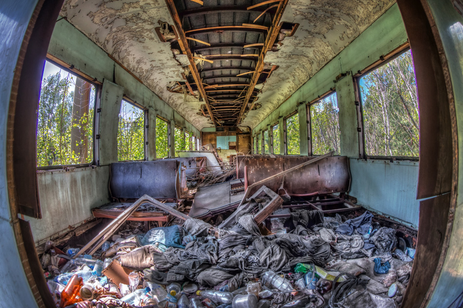 Yaniv - Chornobyl's railroad graveyard.