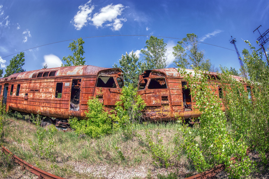 Yaniv - Chornobyl's railroad graveyard.